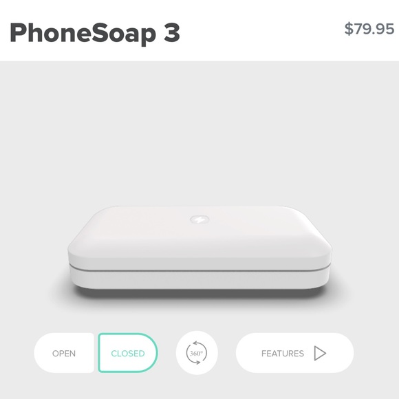 Phone Soap 3 White Case kills 99% of the bacteria - Picture 2 of 6